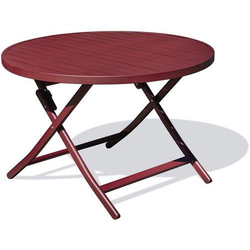 Table Jardin Pliante Marius Ã˜110cm Carmin