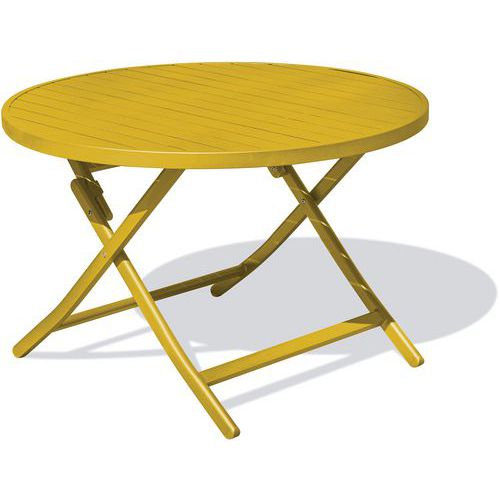 Table Jardin Pliante Marius Ã˜110cm Moutarde