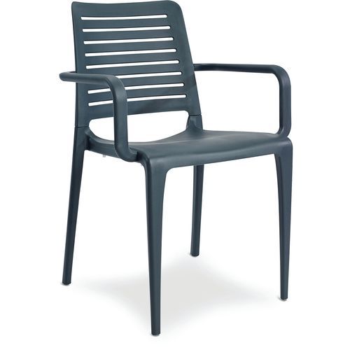 Fauteuil Jardin Empilable Gris Anthracite Park