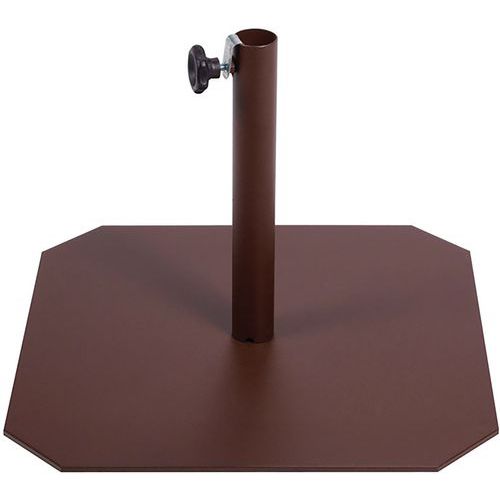 Pied De Parasol Fit En Acier Laqué Marron