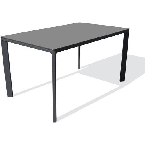 Table Jardin Meet 160x90cm Laqué Gris Anthracite