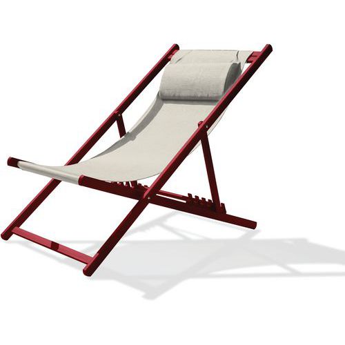 Chilienne Jardin Pliante Julia En Textilène Gris+ Carmin