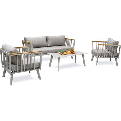 Salon Bas Jardin Napoli 5 Places Gris