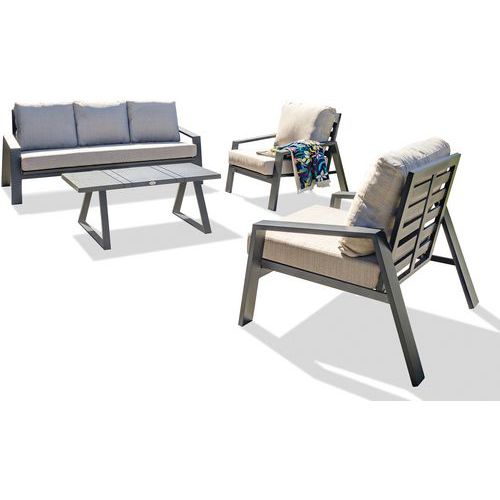 Salon Bas Jardin Ibiza 5 Places Gris Anthracite