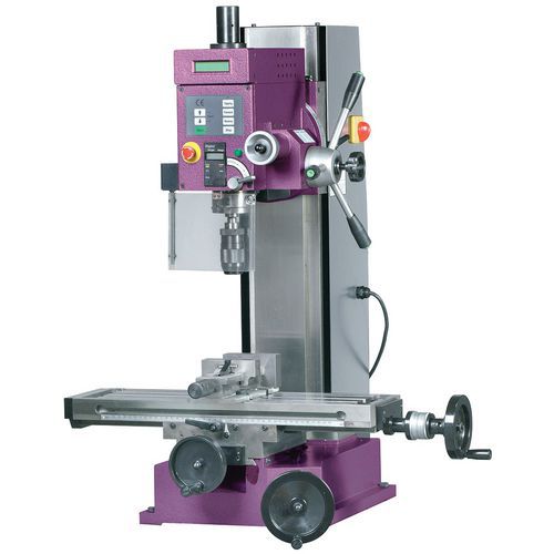 Sidamo - Fraiseuse 25FV sans socle - Perçage Acier 25mm - Puissance 1kW - Variateur de vitesses - 230V