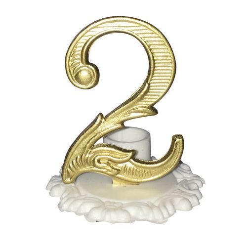 Bougies Anniversaire Or Et Blanc 2 Hauteur 70mm