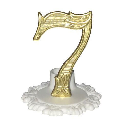 Bougies Anniversaire Or Et Blanc 7 Hauteur 70mm