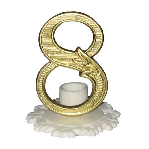 Bougies Anniversaire Or Et Blanc 8 Hauteur 70mm