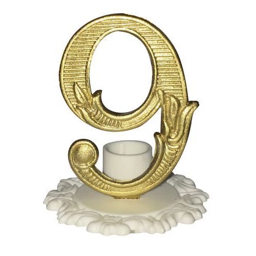 Bougies Anniversaire Or Et Blanc 9 Hauteur 70mm