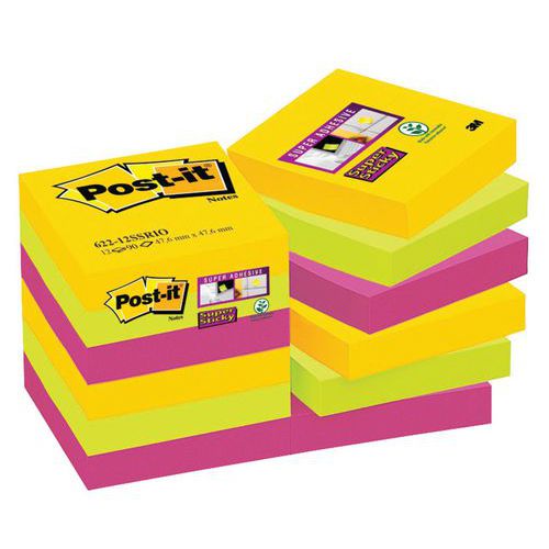 Post-it 1 Post-itÂ® Super Sticky Assorti