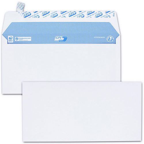 Enveloppes Dl 110x220 Extra Blanche - Boîte De 200