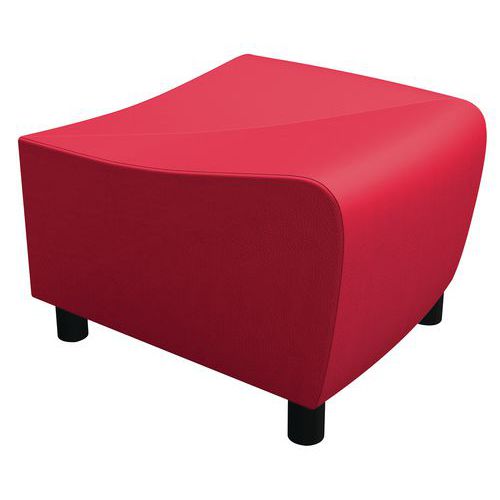 Pouf D'angle Izari Enduit Rouge