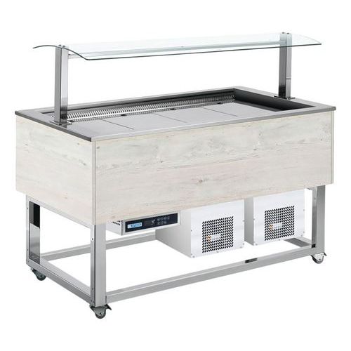 Afinox - Desserte réfrigérée ESSENCE BLUEES-BLUE+3B - 116.9 cm - 128.8 cm - 76 cm - 1 an de garantie