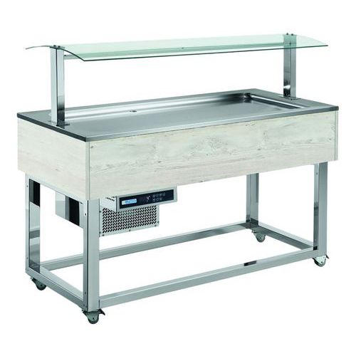 Afinox - Desserte réfrigérée ESSENCE LIMEES-LIME+4H - 149.4cm Largeur - 65cm Profondeur - 128.8cm Hauteur - 107kg - 1 an Garantie