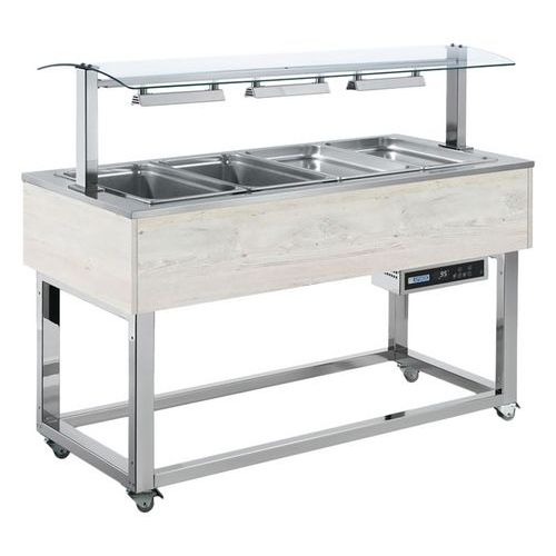 Afinox - Desserte bain-marie à air ESSENCE ORANGEES-ORANGE+4H - 128.8 cm H x 149.4 cm L x 65 cm P - 90 kg - Garantie 1 an