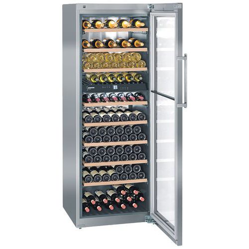 Cave à vin,2 zones température,211 bouteilles,porte vitrée-WTes5972CHR Cave à vin,2 zones température,211 bouteilles,porte vitrée-WTes5972CHR