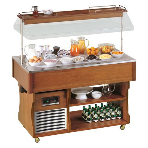 Tecfrigo - Desserte BRINA 6 M Noyer - 1920x600 mm - 1 an de garantie