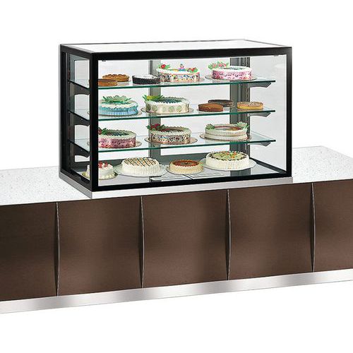Tecfrigo - Vitrine horizontale ventilée 380L KARINA 96 ChocolatSP Noir - 1 an de garantie