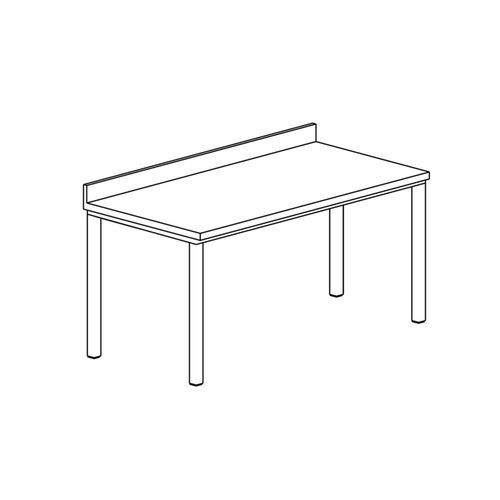 Tecnox - Table adossée gamme 600 TD086/1 - Argent - 1 an de garantie