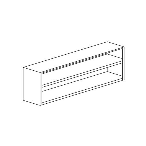 Tecnox - Armoire suspendue ouverte Argent avec 1 étagère - Garantie 1 an
