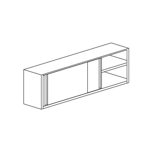 Tecnox - Armoire Suspendue Argent - 660 mm Hauteur - 1 Étagère - Garantie 1 An