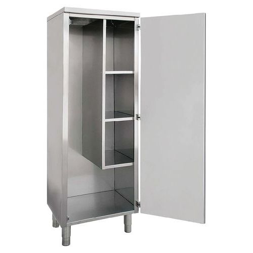 Tecnox - Armoire à balais AB600/1 - Inox Argent 210x60x50cm - Rangement professionnel