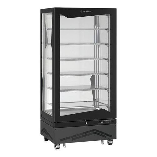 Tecfrigo - Vitrine réfrigérée MARILYN 650L - Noir - Ventilée - Tablettes verre - Idéale Restauration