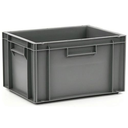 Schoeller Allibert - Bac de rangement gris 20L - Polypropylène alimentaire - Empilable et gerbable - Idéal entrepôt et froid