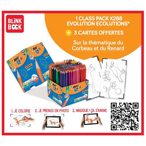 Maxi classpack 288 crayons couleurs BIC KIDS Evolution Ecolutions  (dont 78 offerts) thumbnail image 1
