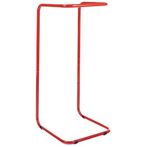 Vepabins - Support Sac Poubelle à Roue Rouge - Métal Acier - Grande Capacité 400L - 130cm Hauteur