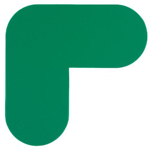 Autocollant Marquage Au Sol En L 200x200mm Vert - Manutan