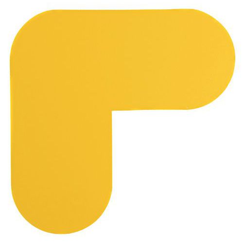 Autocollant Marquage Au Sol 200x200mm Jaune - Manutan