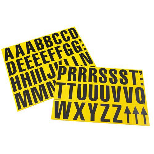 Plaque De Caractères Lettres Magnétiques Jaune - Manutan