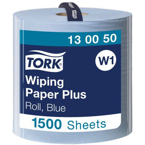 Bobine Tork Premium 1500 Feuilles - Bleu-feuille 34cm