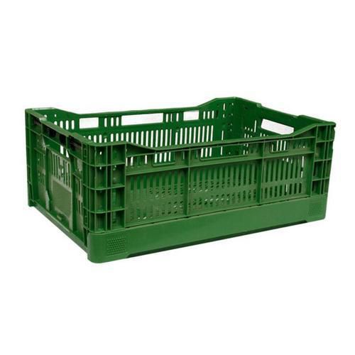Caisse perforée pliante HDPE - 42 L Vert - Polyéthylène - Charge 20 kg - Usage Atelier