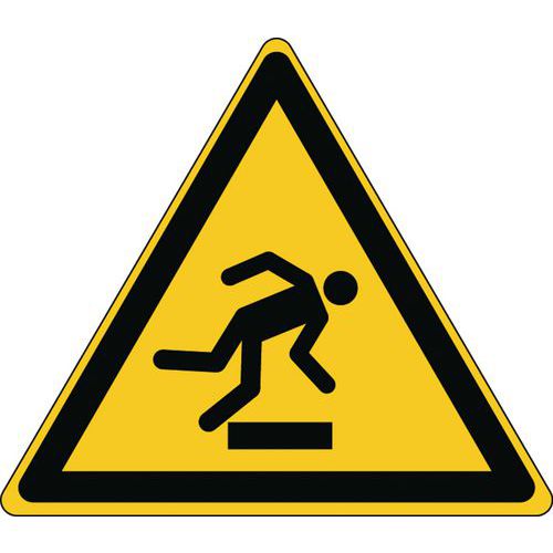 Brady - Panneau Danger Trébuchement Rigide Polypropylène 20 cm Triangle ISO 7010
