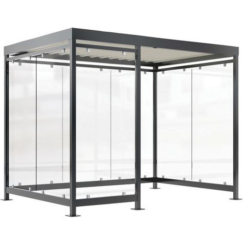 Abri Fumeur Cologne K3 C/b - 1 Panneau Avant Droite