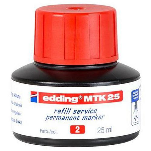 Recharge Encre Rouge Marqueur Permanent Edding Mtk 25