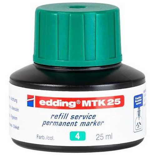 Recharge Encre Verte Marqueur Permanent Edding Mtk 25