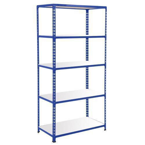 Rayonnage Manutan Rapid 2 1830x915x455 5 Tablet. Agglo Bleu