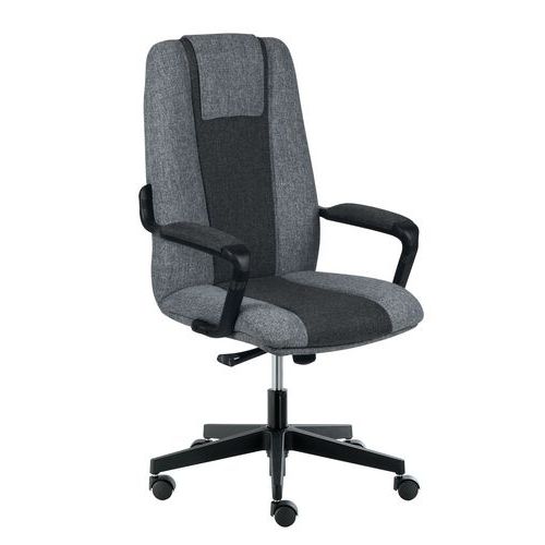 Chaise de bureau Tribun - Gris/Noir - Ergonomique et Confortable - Charge Max 130kg