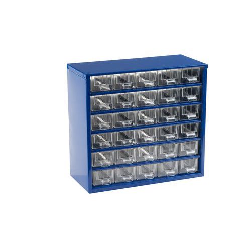Organisateur En Métal 30 Tiroirs Bleu