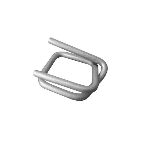 Clips en acier galvanisé pour feuillards - 26 mm - Lot de 500 - Idéal pour cerclage polyester