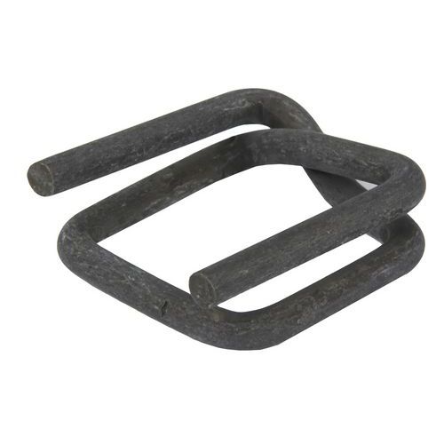 Clips en acier phosphaté pour feuillards - 20 mm - Lot de 1000 - Noir - Idéal pour cerclage moyen volume