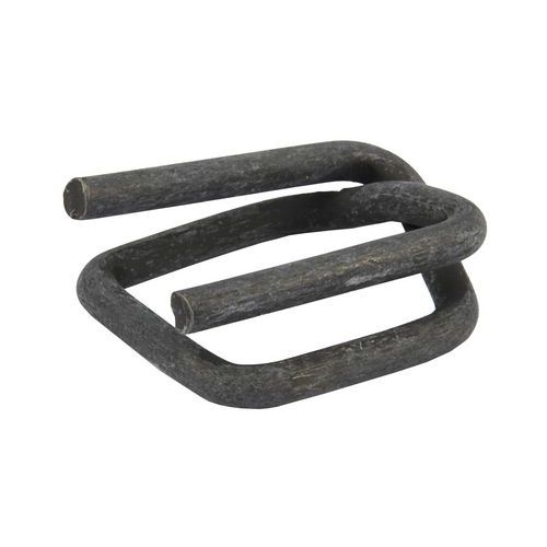 Clips en acier phosphaté pour feuillards - 26 mm - Noir - Lot de 500 - Idéal pour cerclage
