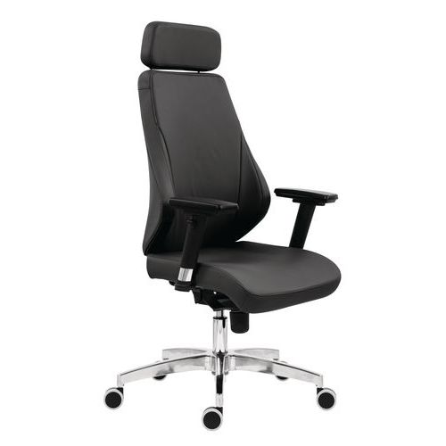 Chaise De Bureau Nella Alu Noir