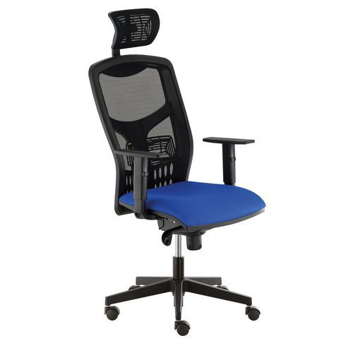 Chaise de bureau Mary II - Bleu - Polypropylène - Accoudoirs réglables en hauteur - Confort et ergonomie