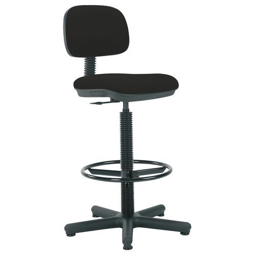 Chaise De Travail Senior Avec Patins Noir