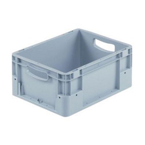Caisse en plastique Silverline 15 L - Usage alimentaire, Gris, Robuste et Durable