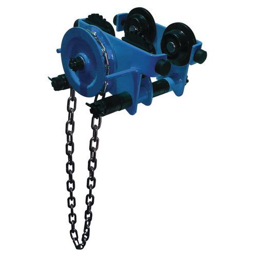 Chariot Porte-palan Cde Chaine F=15t Fer=74-203mm
